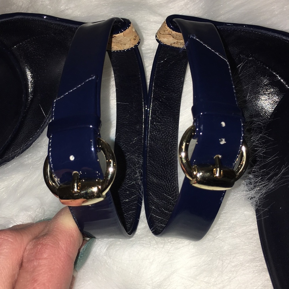 ❌SOLD❌ Gucci, 41, like new navy blue wedges - Picture 7 of 7